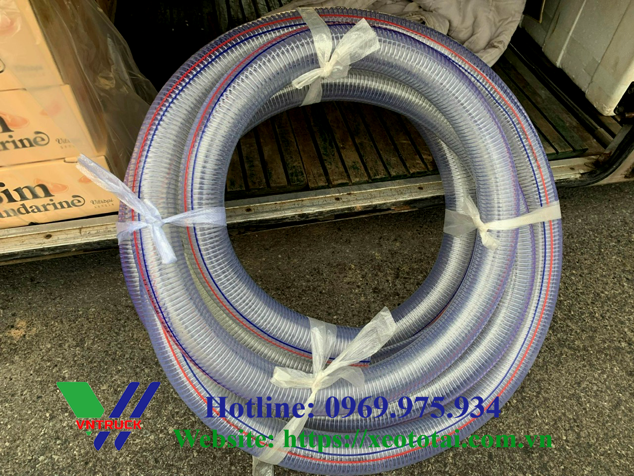 Ống Nhựa mềm Lõi Thép Xe Tưới Nước Rửa Đường