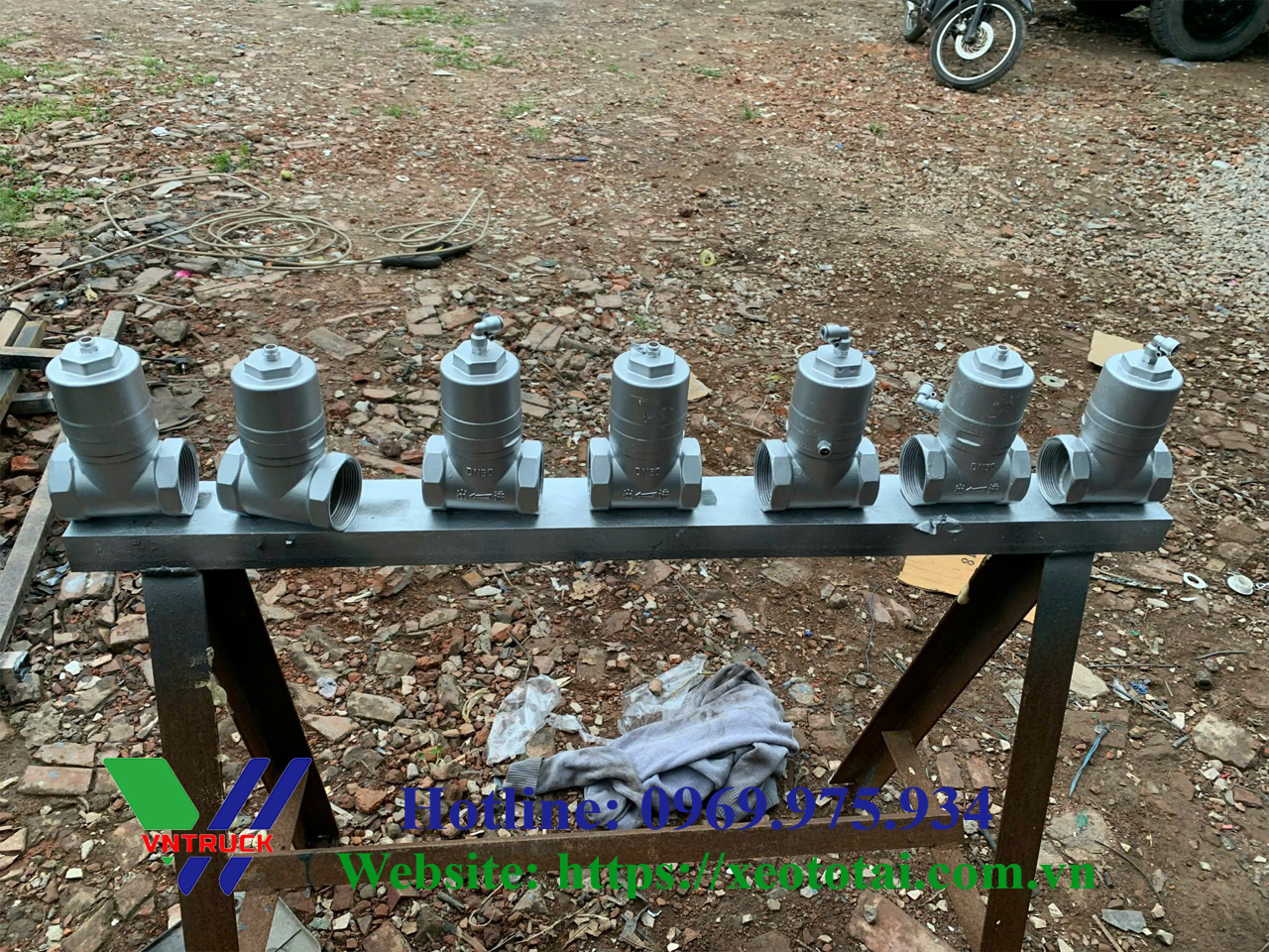 Van Đóng Mở bằng Hơi Xe Tưới Nước Rửa Đường