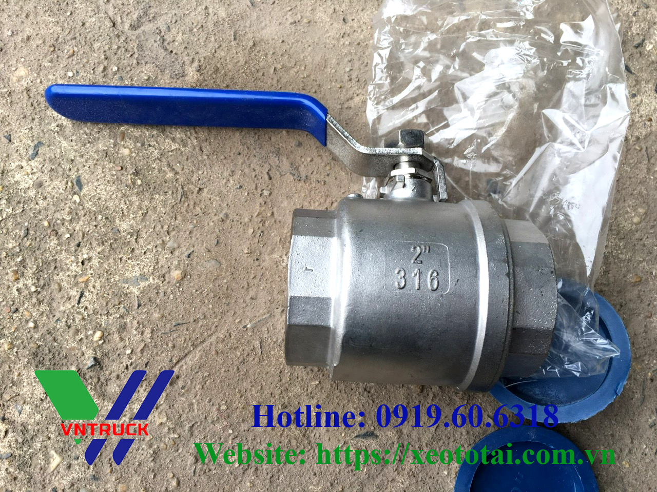 Van Bi Inox DN50 Xe Phun Nước Rửa Đường